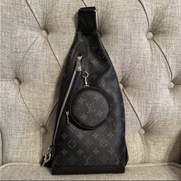 Authentic Louis Vuitton Duo Sling Bag Taigarama Black Monogram - Picture 1 of 11